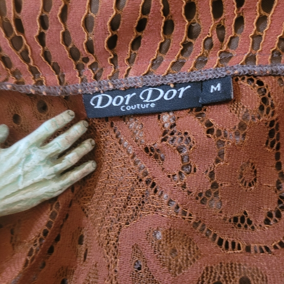 Asymmetrical Lace Fairycore Whimsy Cottagecore Dress/Jacket - Picture 6 of 8